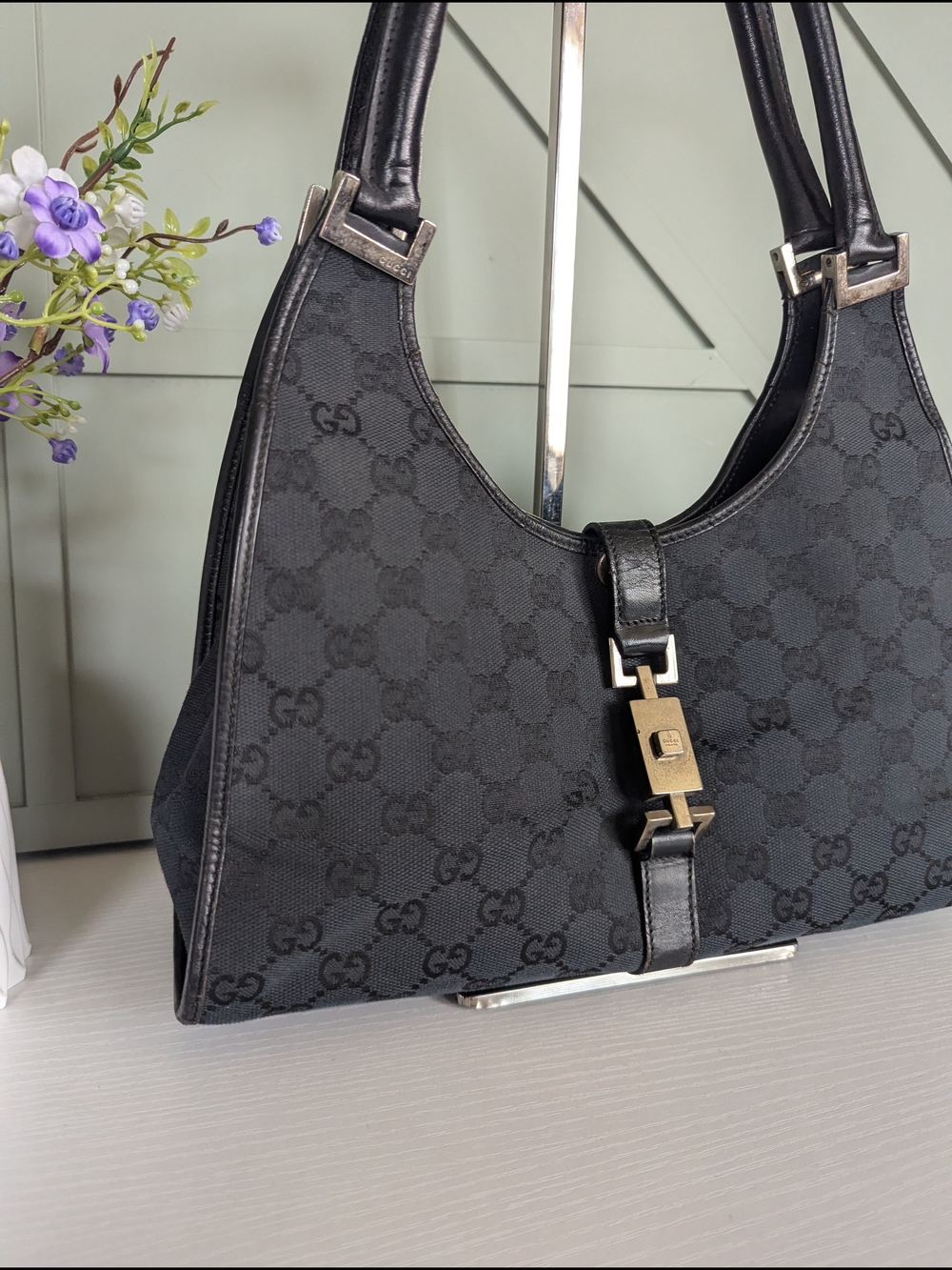 vintage Gucci Jackie Bardot Hobo Bag, recognized by its classic half-moon - Picture 3 of 16